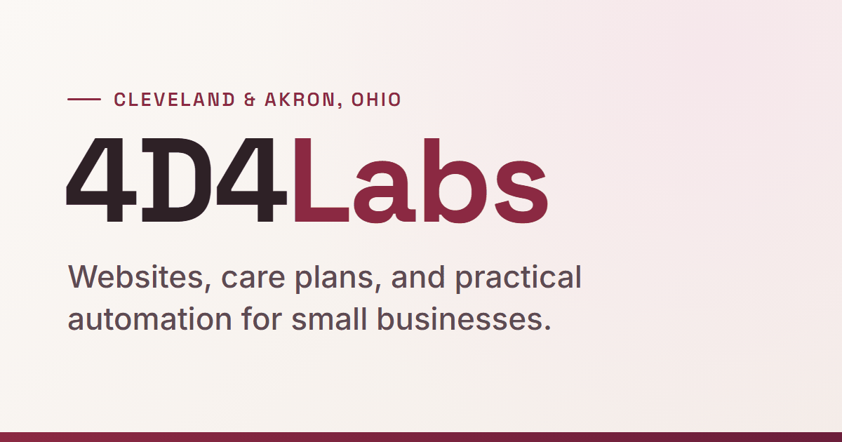 4D4 Labs - Affordable AI for Small Business